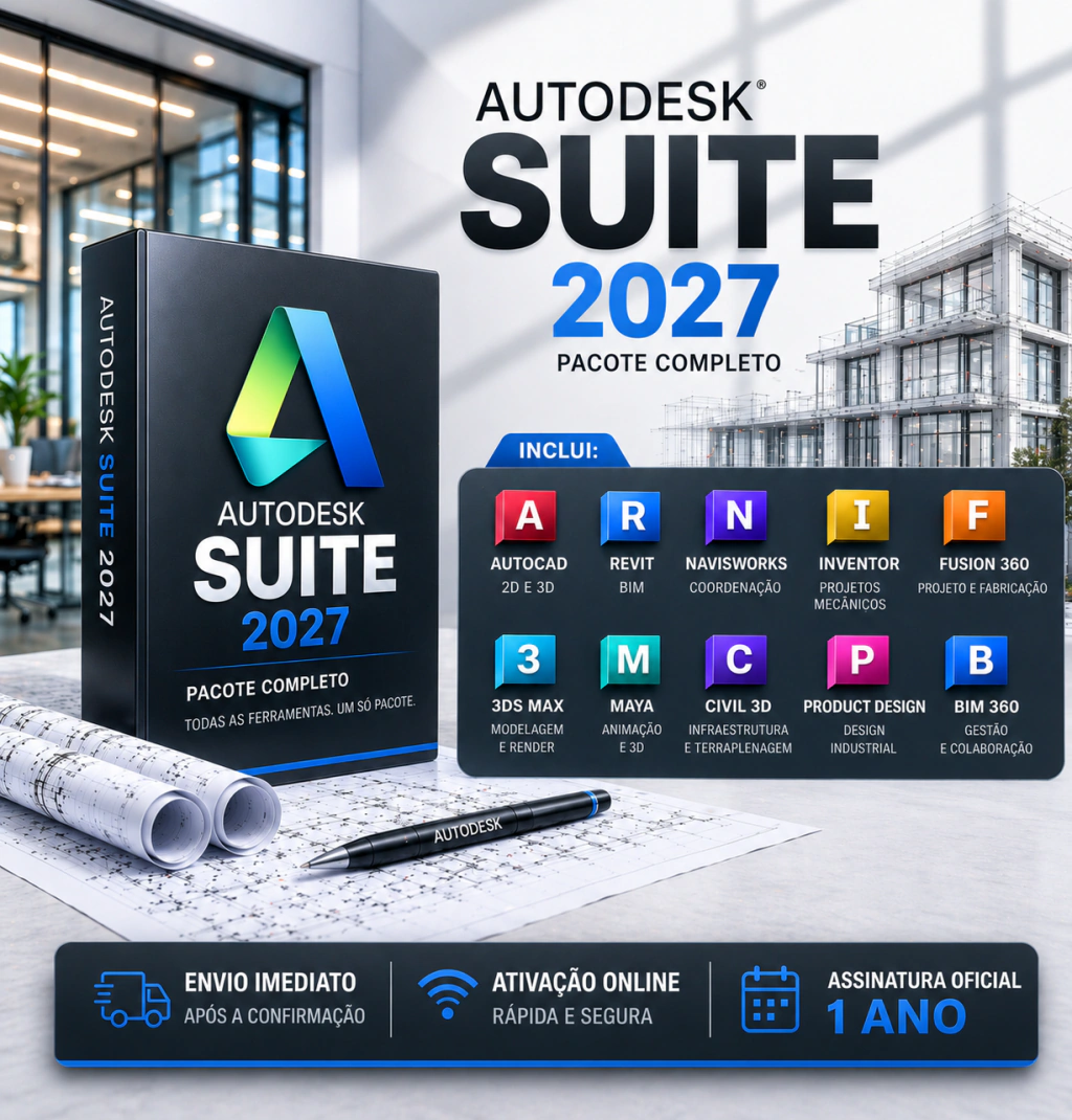 AutoDesk 2027 Suite de 1 ano Envio Imediato